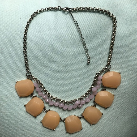 Peachy Pink Statement Necklace - Picture 1 of 5